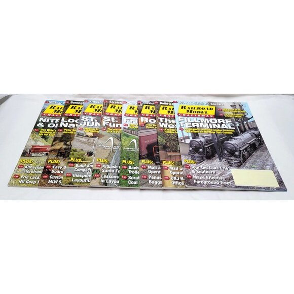 Lot of 8 Railroad Model Craftsman Magazines January Through August 2020 issues - Picture 1 of 9
